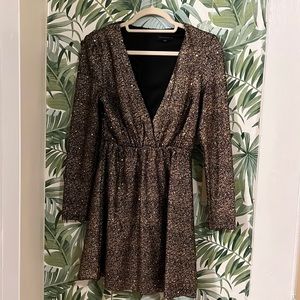 No Rest For Bridget Dress | Black & Gold